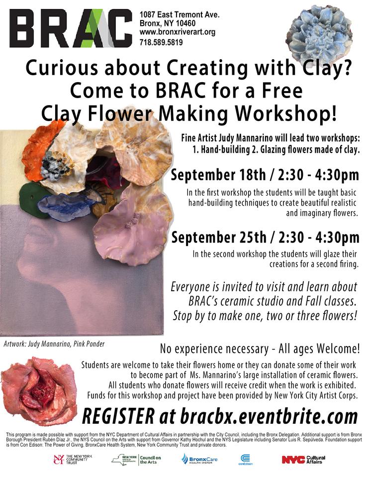 Ceramic  Flowers Free Workshops